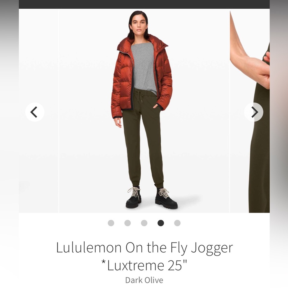 Lululemon on the fly jogger luxtreme see style code. 8 . Barely worn like new